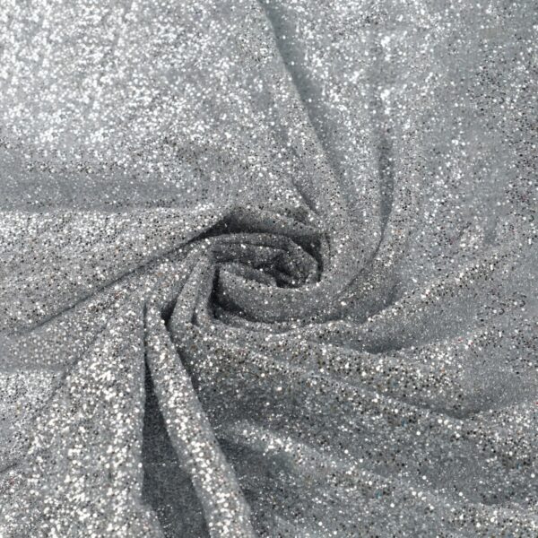 Tulle Galassia Glitter - al Metro - Grigio Glitter Argento - Mezzo Metro