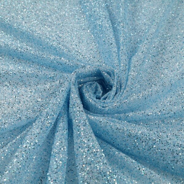 Tulle Galassia Glitter - al Metro - Celeste Glitter Argento Celeste