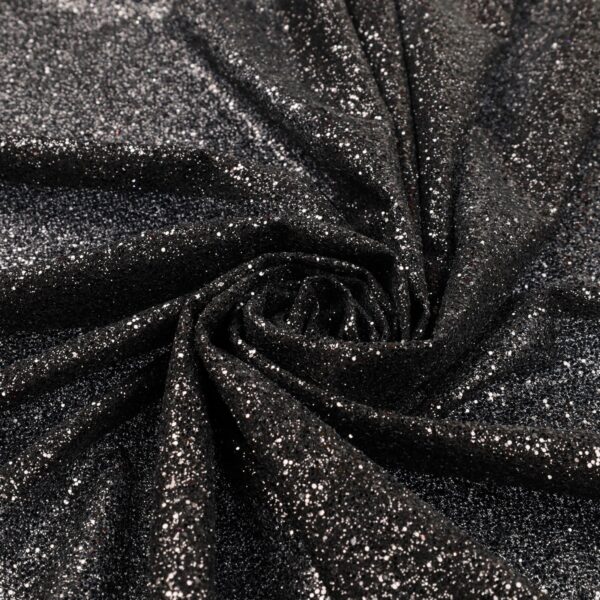 Tulle Galassia Glitter - al Metro - Nero Glitter Nero