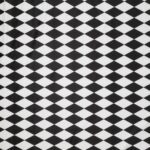 Velluto Stampato Fantasia - al Metro - Rombi Bianco/Nero