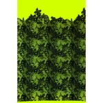 Tessuto Mesh (Tulle) Bielastico Floccato "Belen" - al Metro - Giallo Fluo Floccato Nero