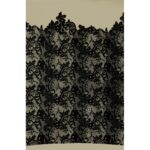 Tessuto Mesh (Tulle) Bielastico Floccato "Belen" - al Metro - Fango Floccato Nero