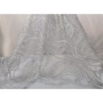Tulle Floccato Glitter Disegno F - al Metro - Bianco Floccato Bianco Glitter Argento