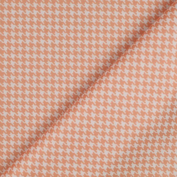 Pannolenci Fantasia Pied de Poule - Stampa Digitale - al Metro - Arancio - Mezzo Metro