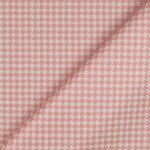 Pannolenci Fantasia Pied de Poule - Stampa Digitale - al Metro - Rosa Antico - Mezzo Metro