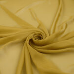 Tessuto Chiffon Mano Seta (Monobava) Debacato - al Metro - Senape