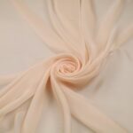 Tessuto Chiffon Mano Seta (Monobava) Debacato - al Metro - Crema