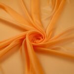 Tessuto Chiffon Mano Seta (Monobava) Debacato - al Metro - Zucca