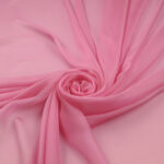 Tessuto Chiffon Mano Seta (Monobava) Debacato - al Metro - Rosa Forte