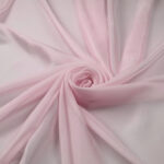 Tessuto Chiffon Mano Seta (Monobava) Debacato - al Metro - Rosa Confetto
