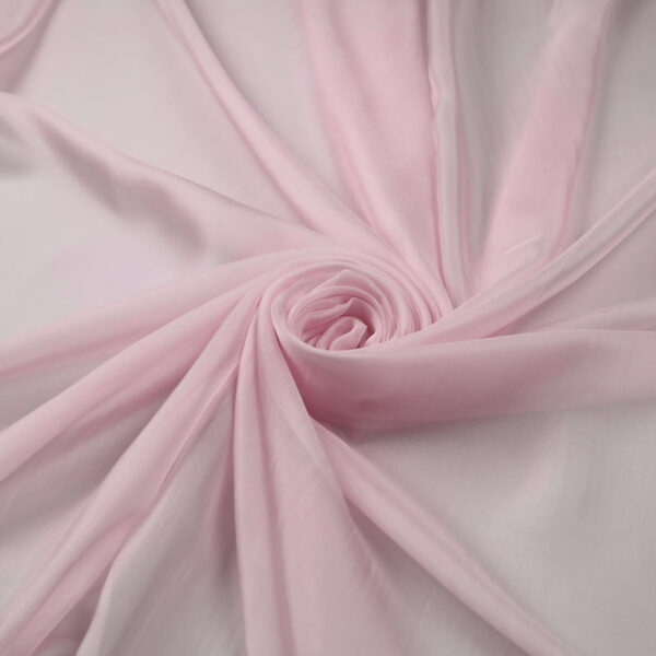 Tessuto Chiffon Mano Seta (Monobava) Debacato - al Metro - Rosa Confetto