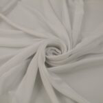 Tessuto Chiffon Mano Seta (Monobava) Debacato - al Metro - Grigio Perla
