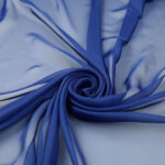Tessuto Chiffon Mano Seta (Monobava) Debacato - al Metro - Blu Royal