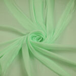Tessuto Chiffon Mano Seta (Monobava) Debacato - al Metro - Verde Menta