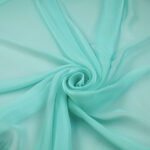 Tessuto Chiffon Mano Seta (Monobava) Debacato - al Metro - Tiffany