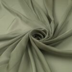 Tessuto Chiffon Mano Seta (Monobava) Debacato - al Metro - Salvia Chiaro