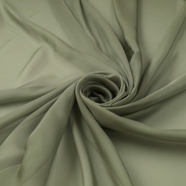 Tessuto Chiffon Mano Seta (Monobava) Debacato - al Metro - Salvia Chiaro