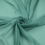 Tessuto Chiffon Mano Seta (Monobava) Debacato - al Metro - Verde Felce
