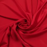 Tessuto Satin Mano Seta (Monobava) Debacato Liscio - al Metro - Rosso