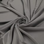 Tessuto Satin Mano Seta (Monobava) Debacato Liscio - al Metro - Grigio Piombo