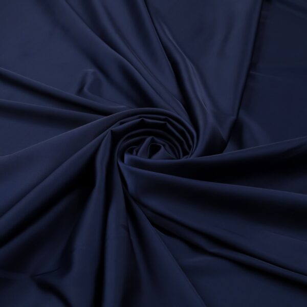 Tessuto Satin Mano Seta (Monobava) Debacato Liscio - al Metro - Blu Navy