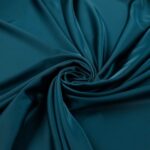 Tessuto Satin Mano Seta (Monobava) Debacato Liscio - al Metro - Blu Tampone