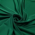 Tessuto Satin Mano Seta (Monobava) Debacato Liscio - al Metro - Verde Scuro