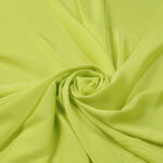 Tessuto Satin Mano Seta (Monobava) Debacato Liscio - al Metro - Giallo Lime