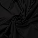 Tessuto Satin Mano Seta (Monobava) Debacato Liscio - al Metro - Nero