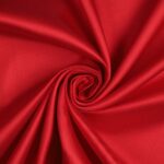 Tessuto Mikado Tinta Unita - al Metro - Rosso - Mezzo Metro