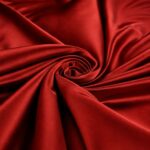 Tessuto Duchesse Regina Tabo Fissa - al Metro - Rosso Scarlatto