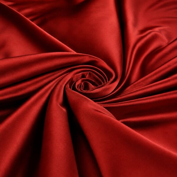 Tessuto Duchesse Regina Tabo Fissa - al Metro - Rosso Scarlatto