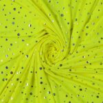 Lycra Paillettes Big and Small Madreperla - al Metro - Giallo Fluo