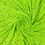 Lycra Paillettes Big and Small Madreperla - al Metro - Verde Fluo