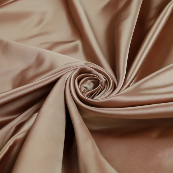 Tessuto Duchesse Regina Tabo Fissa - al Metro - Beige Riflesso Rosa