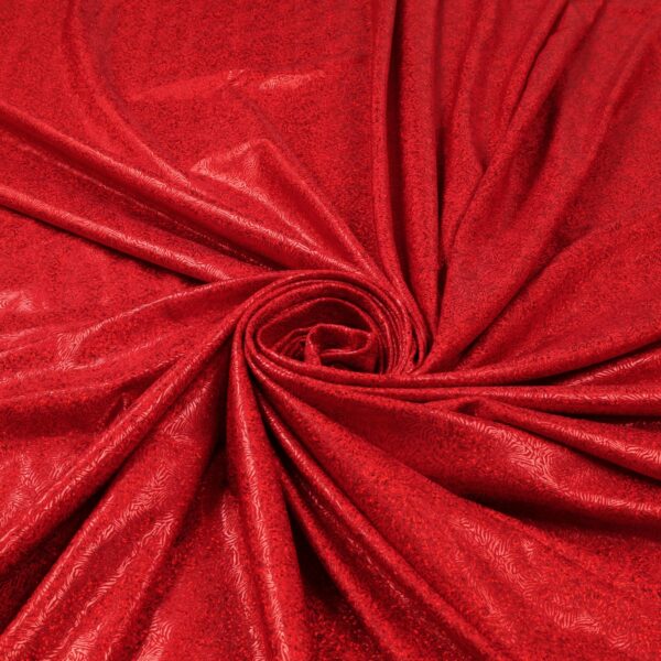 Lycra Fantasia Prismatic - al Metro - Rosso Iridescenza Rosso