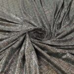 Lycra Fantasia Prismatic - al Metro - Nero Iridescente Argento