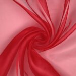 Tessuto Organza Brillè - al Metro - Rosso