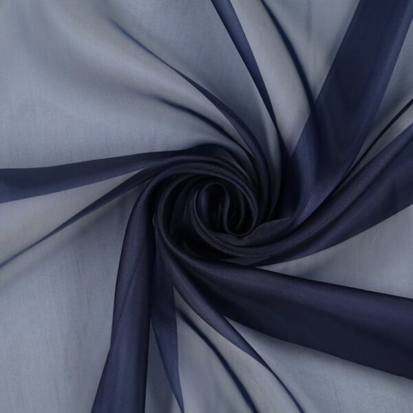 Tessuto Organza Brillè - al Metro - Blu Navy - Mezzo Metro