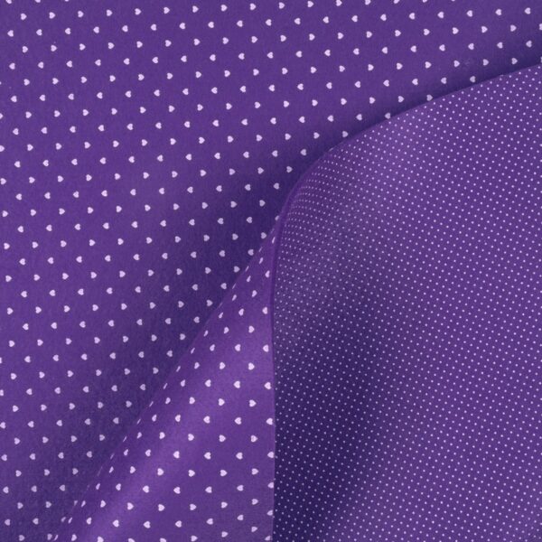 Feltro Modellabile 3mm Doppia Faccia Cuoricino/Punto Spillo - al Metro - Viola