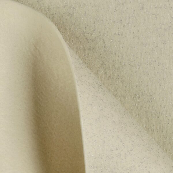 Feltro Modellabile 3mm Glitter Argento - al Metro - Panna