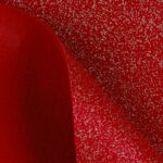 Feltro Modellabile 3mm Glitter Argento - al Metro - Rosso