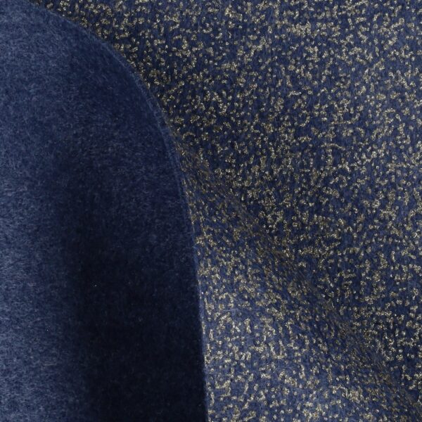 Feltro Modellabile 3mm Glitter Oro - al Metro - Blu Melange