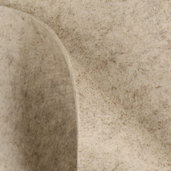 Feltro Modellabile 3mm Glitter Oro - al Metro - Panna Melange