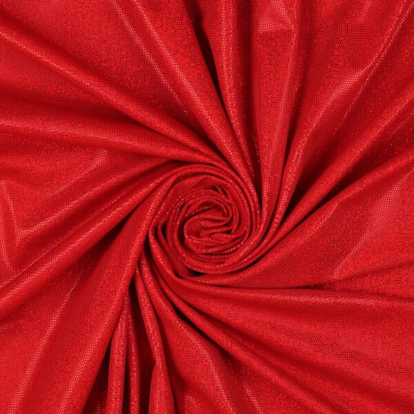Lycra Fantasia Glitter Puntinato New - al Metro - Rosso Glitter Rosso