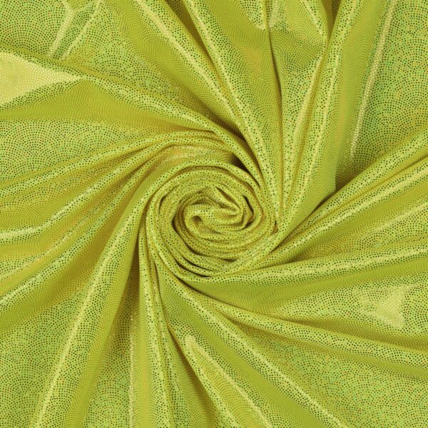 Lycra Fantasia Glitter Puntinato New - al Metro - Giallo Fluo Glitter Oro