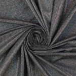 Lycra Fantasia Glitter Puntinato New - al Metro - Nero Glitter Argento