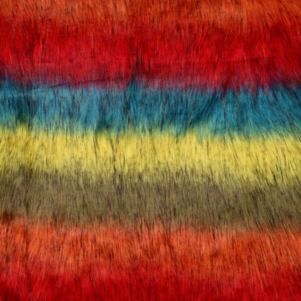 Tessuto Pelliccia Sintetica - al Metro - Rainbow