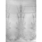 Tulle Glitter Azteco - al Metro - Bianco Glitter Argento