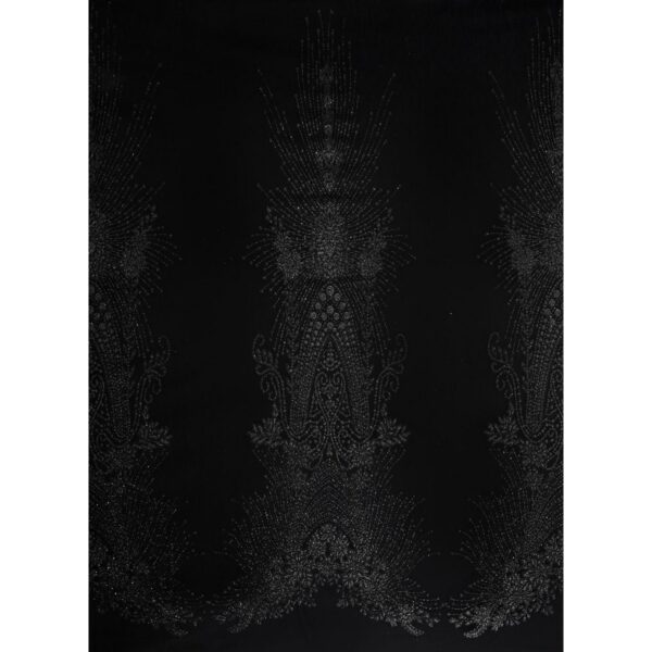 Tulle Glitter Azteco - al Metro - Nero Glitter Nero